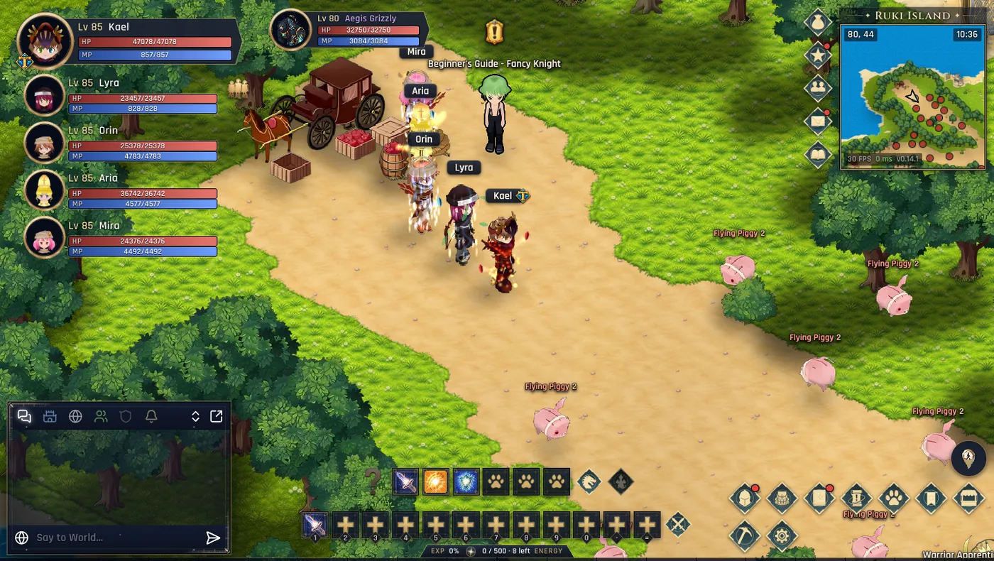 A full party on Ruki Island